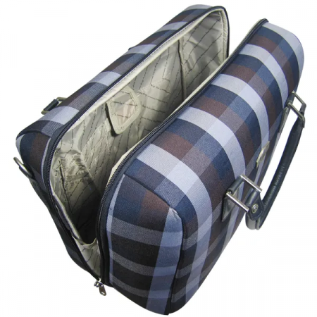 Бьюти-кейс BA6093"16"blue-brown check