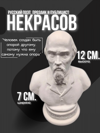 Бюст Некрасов Николай Алексеевич 102.56.1 белый