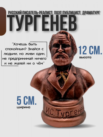 Бюст Тургенев Иван Сергеевич 102.64.2 бронза