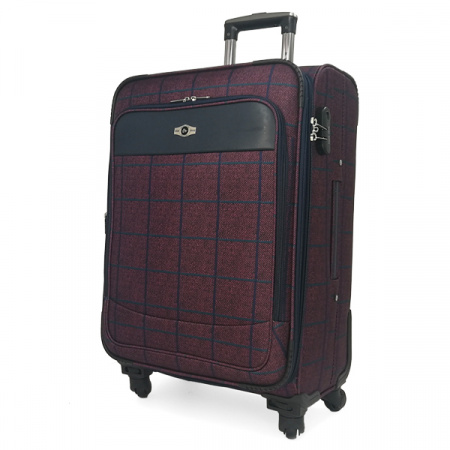 Чемодан со съёмными колёсами BA6093"23"bordo check