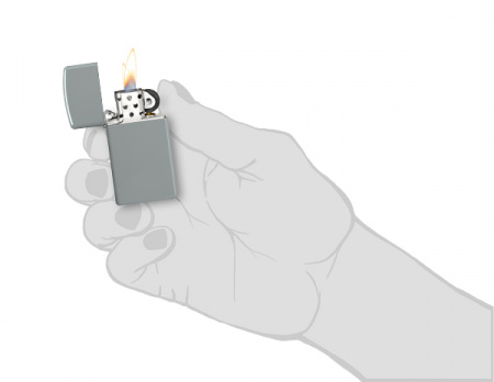 Зажигалка Slim Flat Grey Zippo 49527
